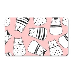 Cute Cats Cartoon Seamless-pattern Magnet (rectangular) by Apen