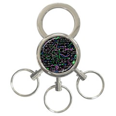 Math Linear Mathematics Education Circle Background 3-ring Key Chain by Apen