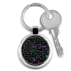 Math Linear Mathematics Education Circle Background Key Chain (round) by Apen