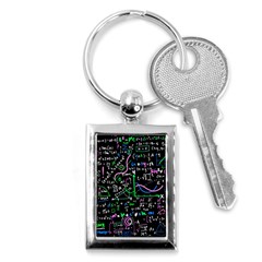 Math Linear Mathematics Education Circle Background Key Chain (rectangle) by Apen