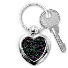 Math Linear Mathematics Education Circle Background Key Chain (heart) by Apen