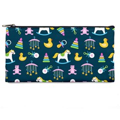 Cute Babies Toys Seamless Pattern Pencil Case by Apen