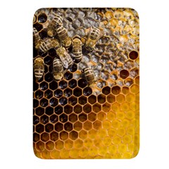 Honeycomb With Bees Rectangular Glass Fridge Magnet (4 Pack) by Apen