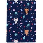 Cute Astronaut Cat With Star Galaxy Elements Seamless Pattern A4 Acrylic Clipboard Back