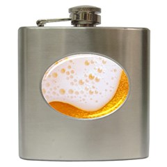 Beer Foam Texture Macro Liquid Bubble Hip Flask (6 Oz) by Cemarart