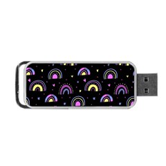 Wallpaper Pattern Rainbow Portable Usb Flash (two Sides) by Maspions