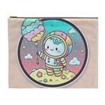 Boy Astronaut Cotton Candy Childhood Fantasy Tale Literature Planet Universe Kawaii Nature Cute Clou Cosmetic Bag (XL) Front