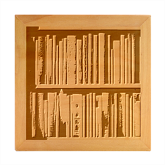 Book Nook Books Bookshelves Comfortable Cozy Literature Library Study Reading Reader Reading Nook Ro Wood Photo Frame Cube by Maspions