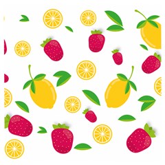 Strawberry Lemons Fruit Wooden Puzzle Square by Askadina