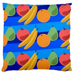 Fruit Texture Wave Fruits Large Cushion Case (one Side) by Askadina