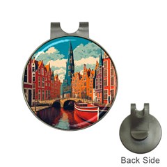 London England Bridge Europe Buildings Architecture Vintage Retro Town City Hat Clips With Golf Markers by Maspions