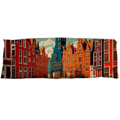 London England Bridge Europe Buildings Architecture Vintage Retro Town City Body Pillow Case (dakimakura) by Maspions