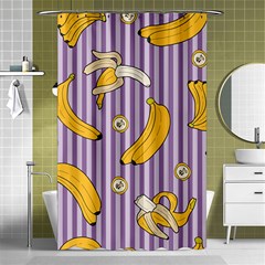 Pattern Bananas Fruit Tropical Seamless Texture Graphics Shower Curtain 48  X 72  (small)  by Bedest