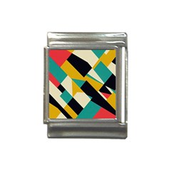 Geometric Pattern Retro Colorful Abstract Italian Charm (13mm) by Bedest