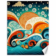 Waves Ocean Sea Abstract Whimsical Abstract Art Pattern Abstract Pattern Nature Water Seascape Canvas 12  X 16  by Bedest