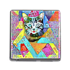 Kitten Cat Pet Animal Adorable Fluffy Cute Kitty Memory Card Reader (square 5 Slot) by Maspions