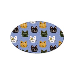 Cat Cat Background Animals Little Cat Pets Kittens Sticker (oval) by Maspions