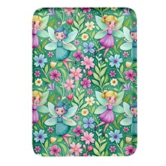 Fairies Fantasy Background Wallpaper Design Flowers Nature Colorful Rectangular Glass Fridge Magnet (4 Pack) by Maspions