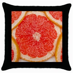 Grapefruit-fruit-background-food Throw Pillow Case (black) by Maspions