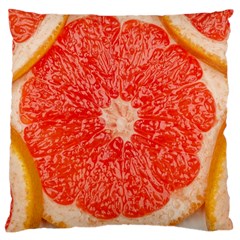 Grapefruit-fruit-background-food Large Cushion Case (one Side) by Maspions