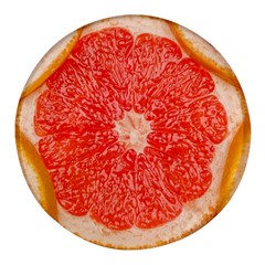 Grapefruit-fruit-background-food Round Glass Fridge Magnet (4 Pack) by Maspions