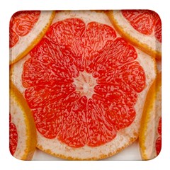 Grapefruit-fruit-background-food Square Glass Fridge Magnet (4 Pack) by Maspions