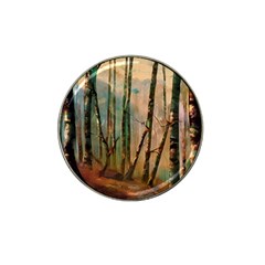 Woodland Woods Forest Trees Nature Outdoors Mist Moon Background Artwork Book Hat Clip Ball Marker (10 Pack) by Posterlux