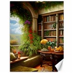 Room Interior Library Books Bookshelves Reading Literature Study Fiction Old Manor Book Nook Reading Canvas 36  x 48  35.26 x46.15  Canvas - 1