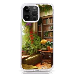 Room Interior Library Books Bookshelves Reading Literature Study Fiction Old Manor Book Nook Reading Iphone 14 Pro Max Tpu Uv Print Case by Posterlux