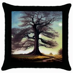 Nature Outdoors Cellphone Wallpaper Background Artistic Artwork Starlight Book Cover Wilderness Land Throw Pillow Case (black) by Posterlux