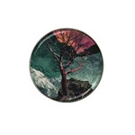 Night Sky Nature Tree Night Landscape Forest Galaxy Fantasy Dark Sky Planet Hat Clip Ball Marker Front