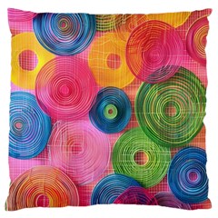 Colorful Abstract Patterns Standard Premium Plush Fleece Cushion Case (one Side) by Maspions