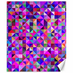 Floor Colorful Triangle Canvas 8  X 10  by Maspions