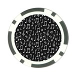 Chalk Music Notes Signs Seamless Pattern Poker Chip Card Guard (10 pack) Back