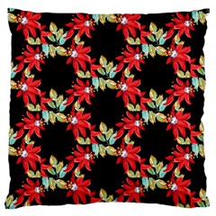 Floral Geometry Standard Premium Plush Fleece Cushion Case (two Sides) by Sparkle