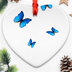 Butterfly-blue-phengaris Ornament (heart) by saad11