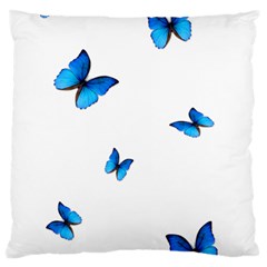 Butterfly-blue-phengaris Standard Premium Plush Fleece Cushion Case (two Sides) by saad11