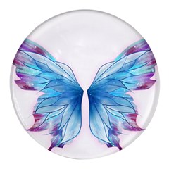 Butterfly-drawing-art-fairytale  Round Glass Fridge Magnet (4 Pack) by saad11