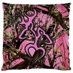 Pink Browning Deer Glitter Camo Standard Premium Plush Fleece Cushion Case (One Side) Front