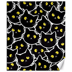 Cat Pattern Pet Drawing Eyes Canvas 8  X 10  by Maspions