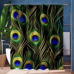 Peacock Pattern Shower Curtain 60  X 72  (medium)  by Maspions