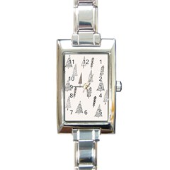 Christmas Tree Trees Nature Rectangle Italian Charm Watch by Maspions