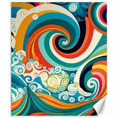 Waves Ocean Sea Abstract Whimsical Canvas 8  X 10  by Maspions