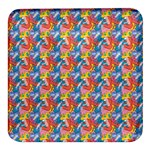 Abstract Pattern Square Glass Fridge Magnet (4 pack) Front