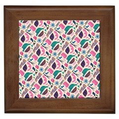 Multi Colour Pattern Framed Tile by designsbymallika