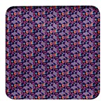 Trippy Cool Pattern Square Glass Fridge Magnet (4 pack) Front