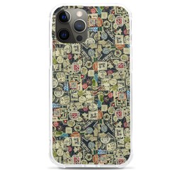 Sticker Collage Motif Pattern Black Backgrond Iphone 12 Pro Max Tpu Uv Print Case by dflcprintsclothing