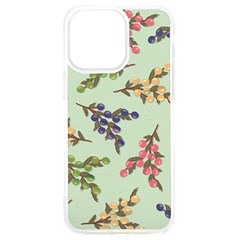 Berries Flowers Pattern Print Iphone 15 Pro Max Tpu Uv Print Case by Maspions