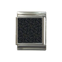 Midnight Blossom Elegance Black Backgrond Italian Charm (13mm) by dflcprintsclothing