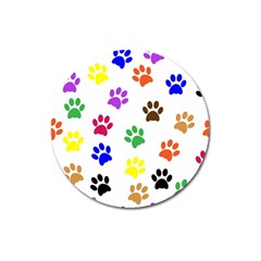 Pawprints Paw Prints Paw Animal Magnet 3  (round) by Apen